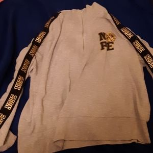 Grey half zip pull over